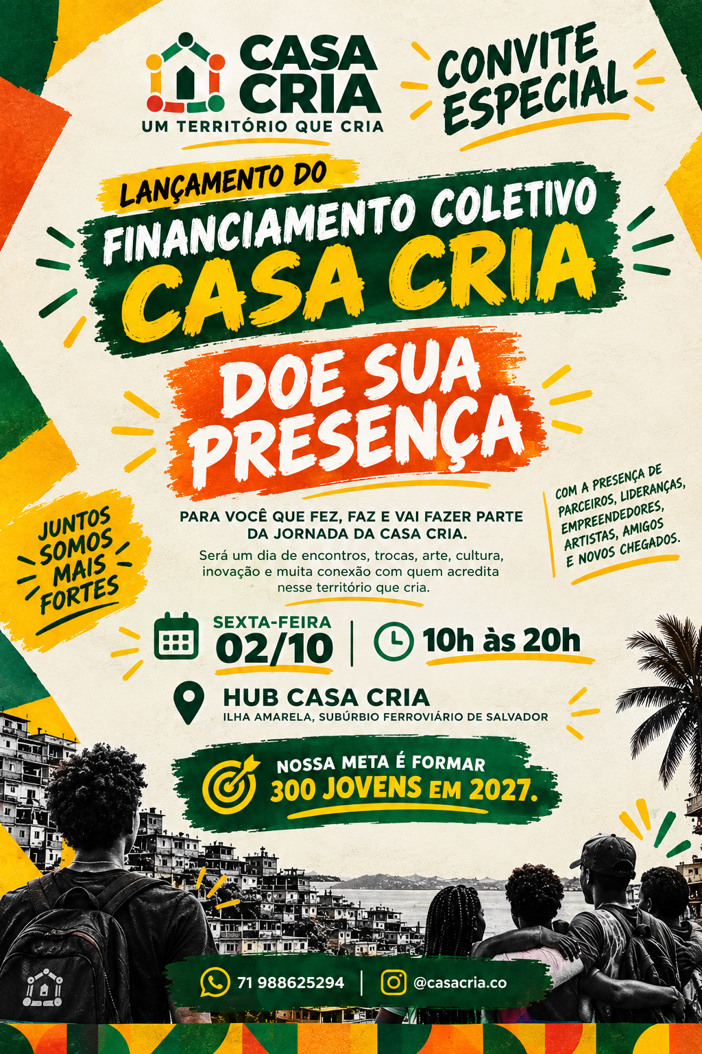 Lançamento do Financiamento Coletivo HUB CASA CRIA