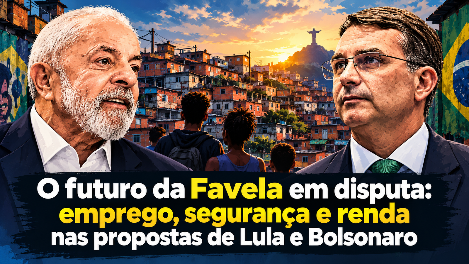 A FAVELA NO CENTRO DO DEBATE: O QUE LULA E FLÁVIO PROMETEM PARA QUEM VIVE NA QUEBRADA?