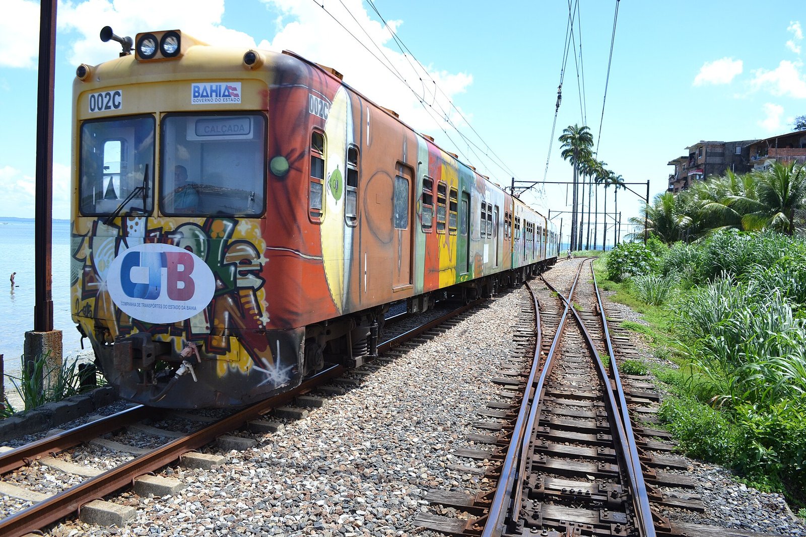 O trem antigo do Subúrbio, que deixou de circular em 2021. Foto: Ricardo Figueredo / ASCOM — domínio público